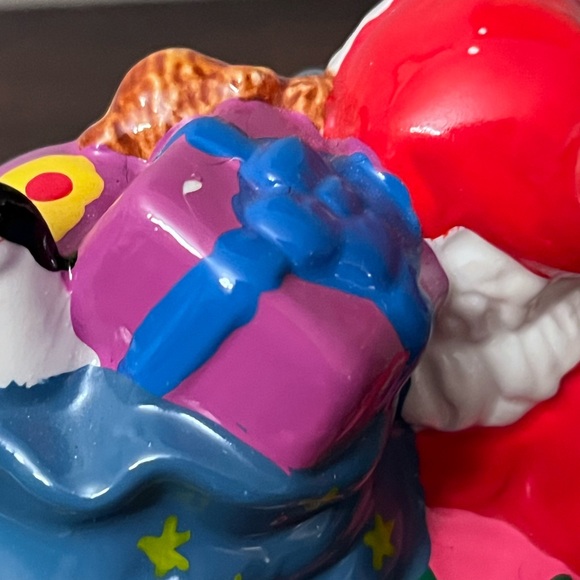 Mr. Christmas Santa in Chimney Porcelain Wind-Up Music Box Animated Scene Sankyo - Picture 3 of 12